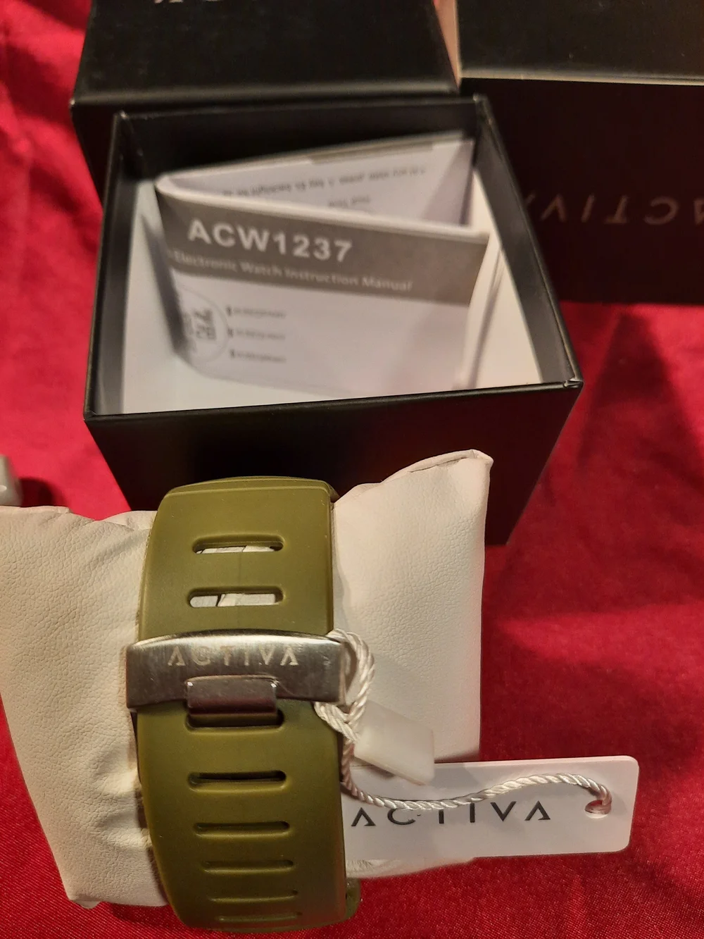 Ativa Men’s Olive Green Digital Watch with Brown Bezel 1620